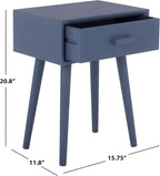 SAFAVIEH Home Collection - Lyle Blue Accent Table, 1 Drawer, Mid-Century Modern Design (ACC5702H)
