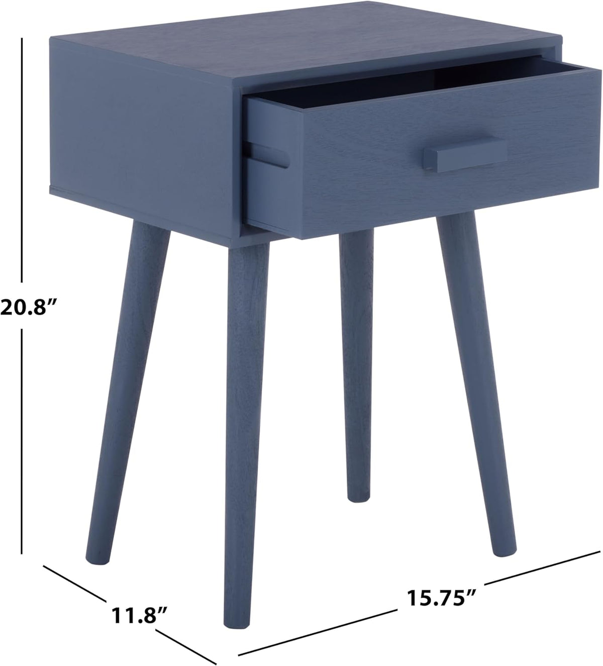 SAFAVIEH Home Collection - Lyle Blue Accent Table, 1 Drawer, Mid-Century Modern Design (ACC5702H)