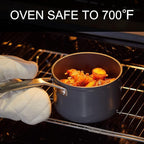 MSMK 2 Quart Saucepan with Lid, Burnt also Nonstick, PFOA Free Non-Toxic, Oven Safe to 700 ℉，Scratch-resistant, Induction Cooking Pot, for Induction, Ceramic and Gas Cooktops