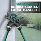 2WAYZ Hose Splitter 2 Way Heavy Duty Outdoor Faucet and Garden Connector - Water Spigot Splitter - Durable All-Metal Y Adapter with Shut-Off Valve - 4 x 4 x 1.5 Inches