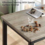 Tatub Dining Table Set for 4, 3-Piece Kitchen Table with 2 Benches, Space-Saving Dining Room Set for Breakfast Nook and Small Spaces, Grey | Kitchen Table and Chair Set，Dining Table with Chair, Space-Saving Dining Room Set for Breakfast Nook, Apartment