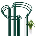 FEED GARDEN Peony Cages and Supports, 6 Pack Plant Support Stakes for Outdoor & Indoor Plants, 10" W x 16" H Half Round Garden Plant Support Rings for Peonies, Hydrangeas, Roses, Dahlias
