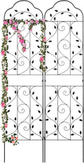 hogardeck Metal 84 * 19 Garden Trellis 2-Packs for Climbing Plants Flowers Vegetables Planting Arched Outdoor Decoration for Courtyards Lawns Gardens