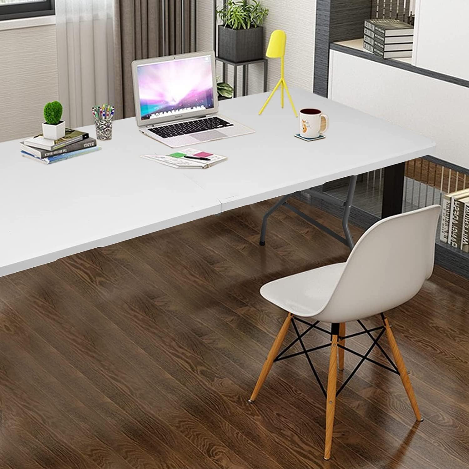 5FT Fold-in-Half Folding Table | 330 lb, Carry Handle