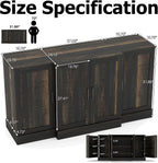 Buffet Cabinet with Storage,59" Large Farmhouse Sideboard Buffet Cabinet with Doors,Kitchen Buffet Storage Cabinet with Adjustable Shelves,Bar Station Table for Kitchen,Dining Room,Living Room