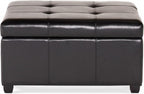 Christopher Knight Home Carlsbad Bonded Leather Storage Ottoman, Espresso
