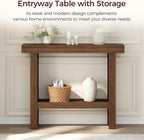 MAHANCRIS Console Table, 39.4'' Entryway Table for Hallway, Narrow Sofa Table Behind The Couch, Modern Foyer Tables for Entrance, Living Room, Corridor, Easy Assembly, Walnut CTZB16801