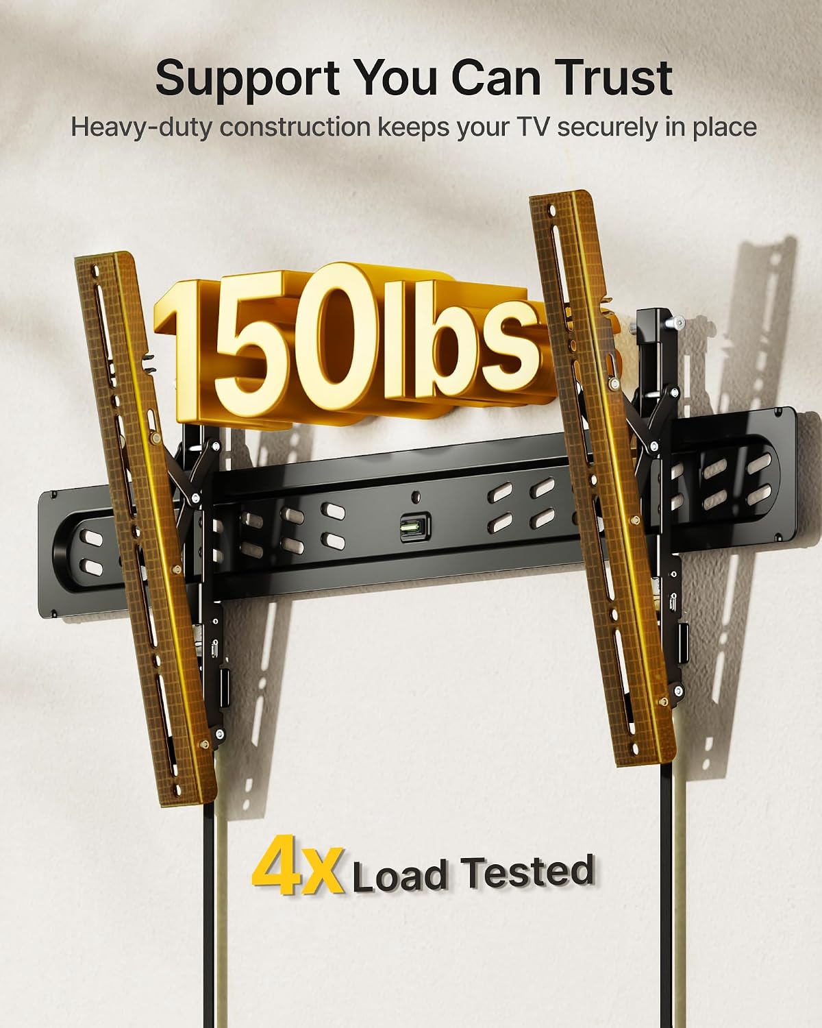 monTEK Ultra Slim Tilting TV Wall Mount for 43–95 inch TVs Holds 150 lbs | 1.2 in Low Profile, 0~-12° Tilt, 4X Safety Tested, Max VESA 800x400mm, Fits 16/18/24 in Wood Studs, Living Room, Home Theater