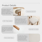 Boucle Dining Chairs Set of 2, Modern Upholstered Kitchen Chairs with Solid Wood Legs, Mid Century Teddy Fabric Dining Room Chairs with Curved Backrest, Armless Side Chairs for Small Spaces, Beige
