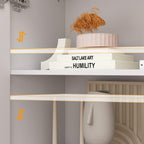 AIEGLE Kitchen Pantry Storage Cabinet with Adjustable Shelves, Kitchen Pantry with 4 Doors, Freestanding Cupboard Storage Organizer Cabinet for Kitchen Living Room, White 70.9" Tall