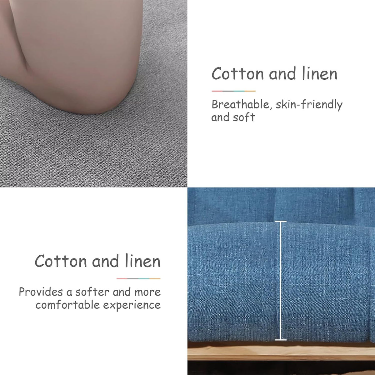 Reading Rocking Chair, Upholstered Glider Armchairs, Reclining Accent Chair with High Backrest, for Living Room Bedroom Balcony Offices
