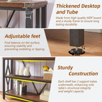 HOMISSUE Sofa Console Table, Rustic Console Table with 3-Tier Storage, Engineered Wood Sofa Tables with Open Shelves, Heavy Duty Entryway Tables for Living Room, Hallway (47 Inch, Rustic Brown)