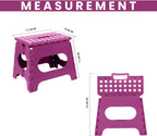 Utopia Home Folding Step Stool - (Pack of 1) Foot Stool with 11 Inch Height - Holds Up to 300 lbs - Foldable Step Stool for Kitchen, Bathroom & Living Room - Anti Skid (Purple)