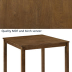 LUMISOL 34.5” Square Dining Table, Wood Kitchen Table for 4 People, Farmhouse Counter Height Table for Kitchen, Dining Room, Oak
