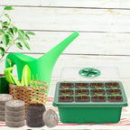 Halatool 8 Pack Seed Starter Tray with 100 PCS Peat Pellets, 96 Cells Green Plant Germination Trays for Organic Seed Starter Soil Pods for Planting Vegetables Plants Flowers Herbs - Starting Seeds Kit