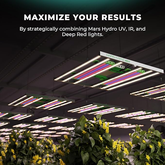 Mars Hydro ADlite UV55&IR30 LED Grow Light for Indoor Plants, 4x4 Ft Coverage Strengthens Plant Resistance, Encourages Flowering, Supplemental for TS3000/FC6500/FCE6500/FC8000/FCE8000/FC1000W/FCE1000W