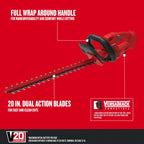 CRAFTSMAN V20 Cordless Hedge Trimmer with Battery and Charger Included, 20 in. Blade, Rechargeable Bush Trimmer Cordless, Lightweight (CMCHT810C1)