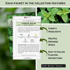 Sow Right Seeds - 15 Herb Garden Seed Collection for Planting - Essential Herbs for Cooking - Non-GMO Heirloom Packet Instructions to Grow Kitchen Garden Indoors or Outdoors - Great for Hydroponics