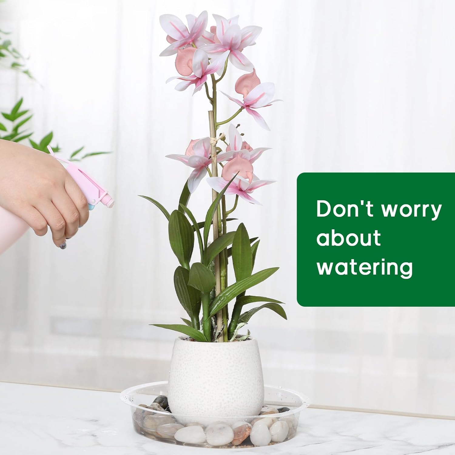 JERIA 10 Inch 20 Pack Clear Plant Saucers,Plastic Flower Pot Trays,Round Durable Plant Drip Trays for Indoor and Outdoor