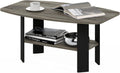 Furinno Simple Design Coffee Table, French Oak Grey/Black