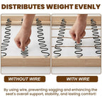 SOUJOY 131ft Upholstery Stay Wire for Sofa Furniture Springs, Paper Wrapped Wire 9 Gauge with 80 Clips, Couch Spring Repair Kit