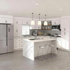18 Inch White Shaker Kitchen Base Cabinet, RTA Plywood Box Storage with 1 Drawer & 1 Door, Solid Wood Dovetail & Soft-Close Hinges, 18" W x 24" D x 34.5" H