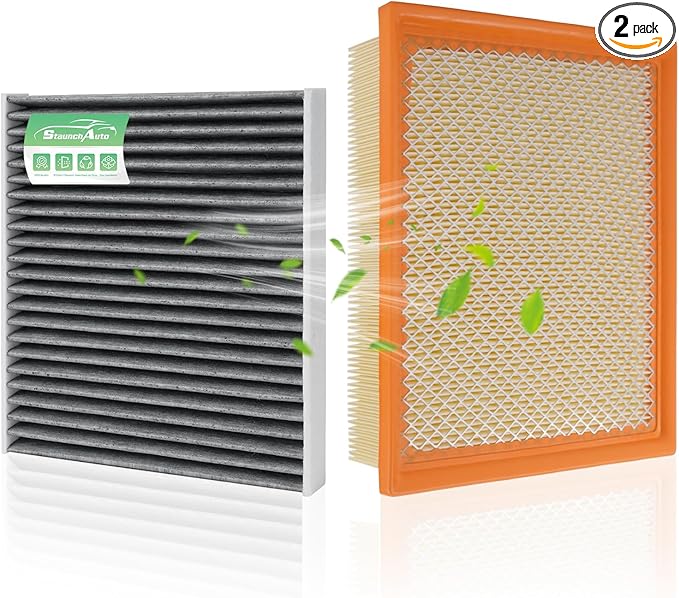 Engine & Cabin Air Filter for Dodge Durango 2011-2026, Grand Cherokee 2011-2022, Grand Cherokee WK 2022 Air filter for Car Replacement CF11183 CA10755 Automotive Accessories-2 Pack