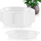 20 Pack 14 Inch Plant Saucer Clear Plant Saucers for Outdoors Plants Drip Trays Extra Large Pot Saucer No Holes Pot Saucers Planter Trays for Outdoor Plants Bulk Plastic Tray for Flower, Potted Tree