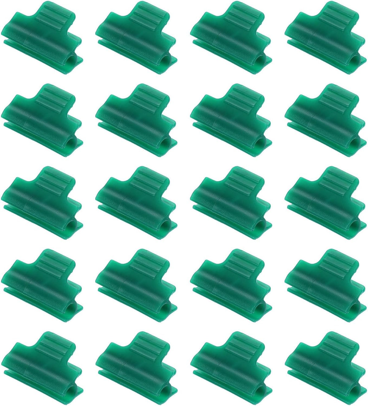 uxcell Greenhouse Clamps for 5/16inch PVC Pipe, 20pcs Greenhouse Film Clamps Shading Net Rod Clip Garden Hoops for Row Cover, Greenhouse Plastic Sheeting(Dark Green)
