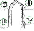 Metal Garden Arch, Garden Arch Trellis for Climbing Plants Outdoor, Garden Arbor for Weddings Party Events Decoration, Assemble Freely with 8 Styles, 59" L X 15" W X 98.4" H, Black