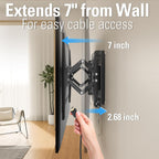 Mounting Dream Advanced Tilt TV Wall Mount for Most 42-90 Inch Flat TV | Universal TV Wall Mount Bracket with Full Extension up to 7 inch, Fits 16", 24", 32" Studs, Max VESA 800x400mm and 120LBS