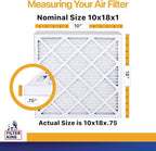 Filter King 10x18x1 Air Filter | 4-PACK | MERV 13 HVAC Pleated A/C Furnace Filters | MADE IN USA | Actual Size: 10 x 18 x .75"