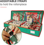 Christmas Wrapping Paper Organizer Storage Bag Containers Interior Pockets 41" Fits Up to 27 Rolls 3/8” Diam, Green