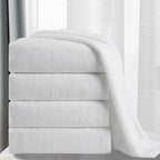 MINCHI 4 Piece Oversize Bath Towels Set, Ultra Soft Absorbent Bathroom Towel for Home and Hotel Shower Towel Oversized Bath Sheet, 35x70 Large Bath Towels 600 GSM, White