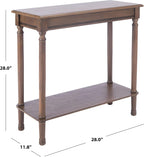 SAFAVIEH Furniture - Tinsley Rectangle Console Table - Brown - Solid Wood - Farmhouse Turned-Leg Design - Ideal for Entryway, Living Room, Hallway, 28"W x 11.75"D x 28"H (CNS5724C)