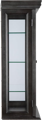 Design Toscano Country Tuscan Hardwood Wall Curio Cabinet: Ebony Black Finish