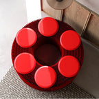 Folding Paper Stool Sofa Chair, Folding Paper Stool for Office,Reception Room,Living Room and Shopping Mall (Black,Six seats-11.8in)