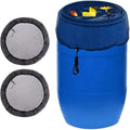 Rain Barrel Accessories Mesh Cover with Drawstring Collection Buckets Cover Tank Harvesting Tool Protector Preventing Fallen Leaves Debris Small Objects in Outdoor Garden(37.4 Inch) (2)