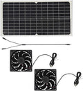 20W Solar Exhaust Fan for Chicken Coop, Sheds, Greenhouses, Dog Houses, Windows, Attics, Solar Powered Fan with Metal Frame, Easy Plug and Play Installation