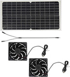 20W Solar Exhaust Fan for Chicken Coop, Sheds, Greenhouses, Dog Houses, Windows, Attics, Solar Powered Fan with Metal Frame, Easy Plug and Play Installation