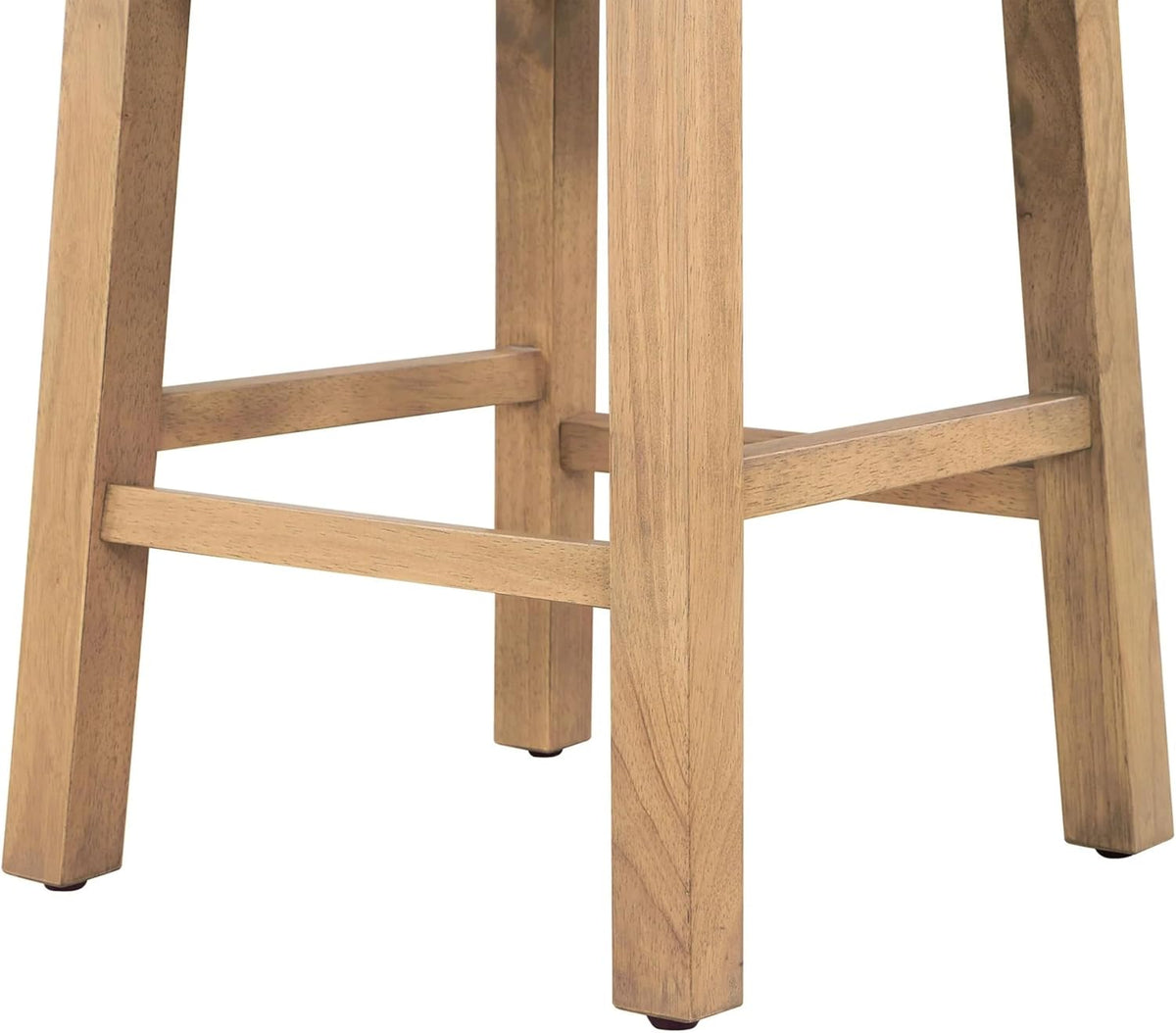 Solid Rubberwood Round Side Table with Drawer, Natural Oak Painted Finish Sofa End Table & Nightstand for Living Room, Bedroom