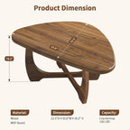 Coffee Table for Living Room, Mid Century Modern Round Coffee Table