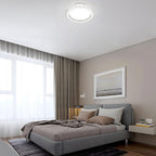 LamQee Crystal Flush Mount Ceiling Light Fixture, Dimmable LED Modern Close to Ceiling Light, Hallway Light Fixtures Round Ceiling Chandelier for Bedroom Kitchen Bathroom Closet Dining Room 13.78 inch