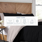 Kotton Culture 3 Pc California King Size Duvet Cover Set -100% Egyptian Cotton Sateen 600 Thread Count Ultra Soft Premium Durable Comforter Cover Zipper Closure & Corner Ties (Night's Shadow,104"x98")