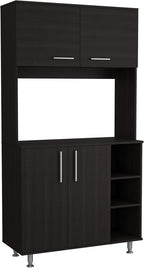 3 Shelf Pantry Cabinet Black