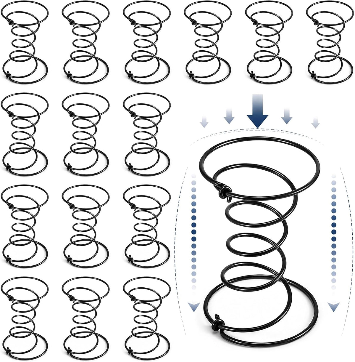 15 Pcs 6" Upholstery Strap Coil Springs Repair, 8 Gauge Wire, High Elastic Spring Replacement, Knotted Two Ends, Easy Hook-on Installation for Sofa Chair Seat Couch Furniture Repair & DIY