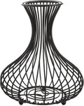 Metal Black Wine Cork Display Holder Iron Cork Container Decorative Free Standing Wine Cork Storage Collector Cage Wine Stopper Collector Basket for Wine Lover Gift Kitchen Decor