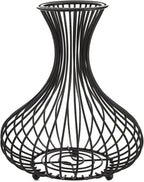 Metal Black Wine Cork Display Holder Iron Cork Container Decorative Free Standing Wine Cork Storage Collector Cage Wine Stopper Collector Basket for Wine Lover Gift Kitchen Decor