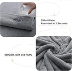Grey Bath Towels Set of 8, Bathroom Towel Quick Dry Textured,2 Oversized Shower Towels Large/2 Hand Towels/4 Washcloths, Ultra Soft Microfiber Absorbent Bath Sheets for Bathroom Hotel Spa