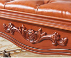 Modern Brown Retro Bedroom Decorative Bench Wooden Simple Bedside Upscale PU Leather Sofa Entryway